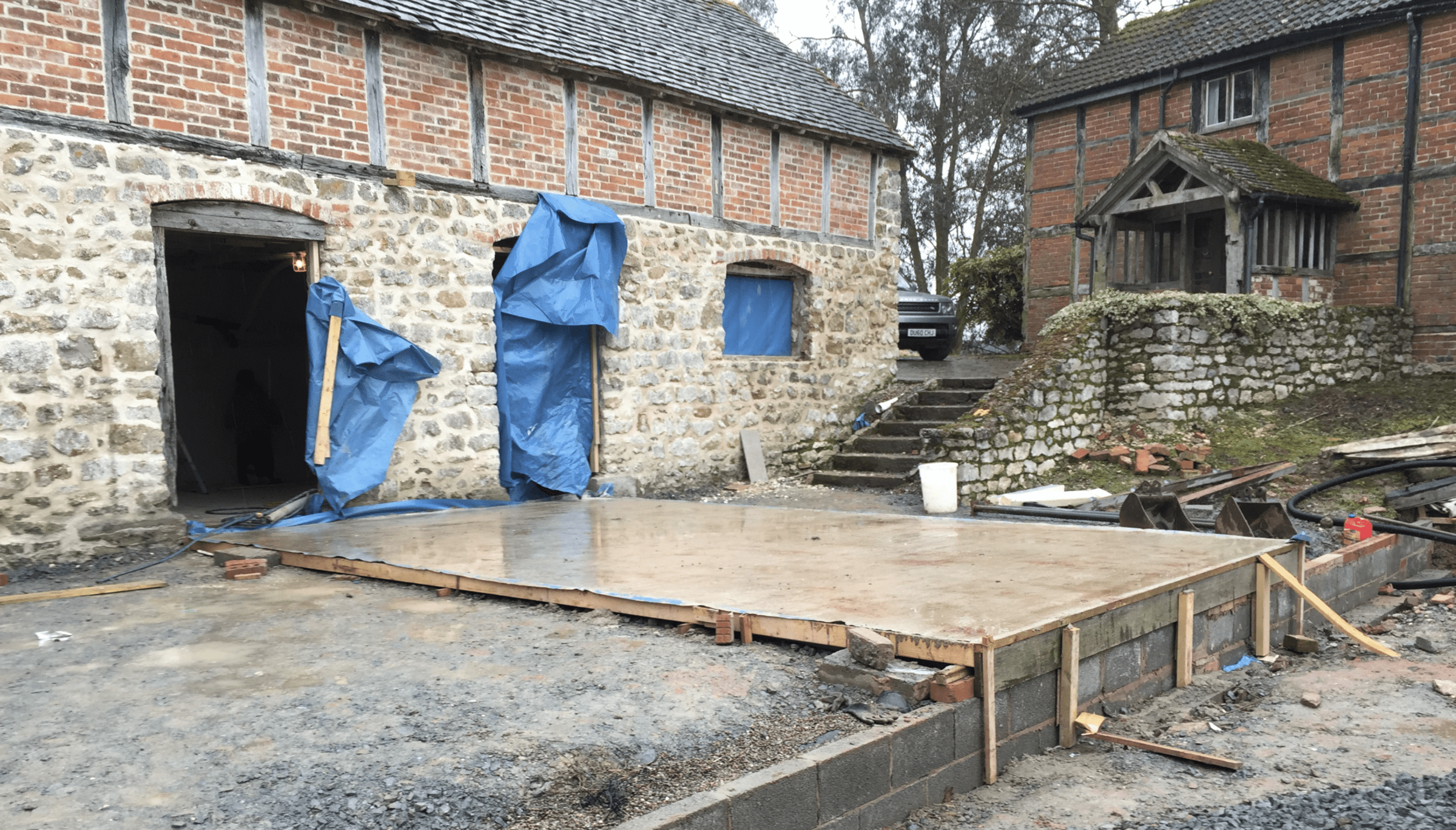 Barn Conversion Ground Works Floor